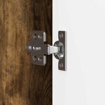 vidaXL Meuble TV Chêne fumé 99 x 34 5 x 50 cm Bois d'ingénierie