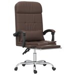 vidaXL Fauteuil de massage inclinable de bureau Marron Similicuir