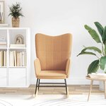 vidaXL Chaise à bascule Beige Tissu Sherpa
