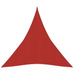 vidaXL Voile d'ombrage 160 g/m² Rouge 5x7x7 m PEHD