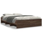 vidaXL Cadre de lit sans matelas chêne marron 120x200 cm