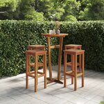 vidaXL Tabourets de bar lot de 4 bois massif d'acacia