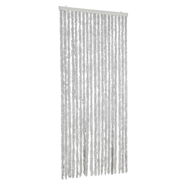 vidaXL Rideau anti-mouches gris 56x200 cm chenille
