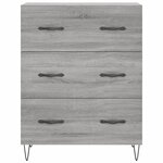 vidaXL Buffet haut Sonoma gris 69 5x34x180 cm Bois d'ingénierie