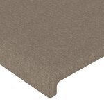 vidaXL Tête de lit avec oreilles Taupe 93x16x78/88 cm Tissu