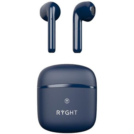 RYGHT R480729 Ecouteurs WAYS True Wireless - Autonomie 3,5h - Boitier rechargeable - Bleu