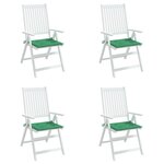 vidaXL Coussins de chaise de jardin 4 Pièces vert 50x50x3 cm tissu oxford