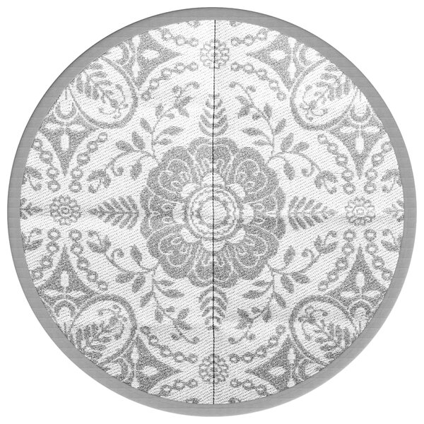 vidaXL Tapis d'extérieur gris clair Ø200 cm PP