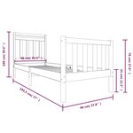 vidaXL Cadre de lit sans matelas blanc bois massif
