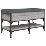 vidaXL Banc à chaussures sonoma gris 82x42x45 cm bois d'ingénierie