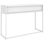 vidaXL Table console Blanc 106x35x75 cm Acier