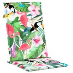 vidaXL Coussins de chaise de jardin dossier haut lot de 2 multicolore