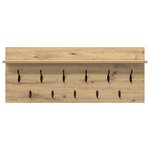 vidaXL Porte-manteau mural chêne artisanal 100 x 40 x 12 cm