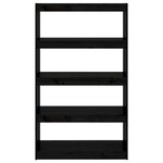 vidaXL Bibliothèque/Séparateur de pièce Noir 80x30x135 5 cm Pin massif