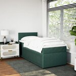 vidaXL Sommier à lattes de lit et matelas Vert foncé 80x200 cm Velours