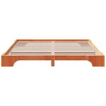 vidaXL Cadre de lit Marron cire 207 x 207 x 17 cm Bois massif en pin