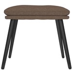 vidaXL Chaise de relaxation avec tabouret Taupe Tissu