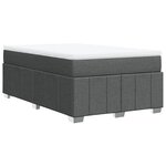 vidaXL Sommier à lattes de lit avec matelas gris foncé 120x190cm tissu