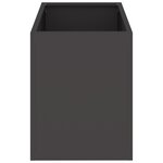 vidaXL Cache-pot de jardin Noir 50 x 32 x 40 cm Acier laminé à froid