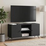 vidaXL Meuble TV 102 x 34 5 x 50 cm Noir Bois d'ingénierie