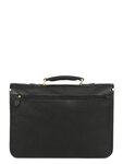 Cartable homme Premium en cuir - KATANA - 2 soufflets - 40 cm - 31017-Noir