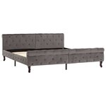 vidaXL Cadre de lit Gris Velours 180x200 cm