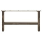 vidaXL Pieds de table basse en acier naturel 2 pièces 70 x (30-31) cm Acier