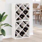 vidaXL Étagère à vin 2 Pièces Blanc 62 x 25 x 62 cm Pin massif