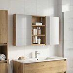 vidaXL Ensemble de Meubles de Salle de Bain 3 Pièces 90 x 10 5 x 50 cm