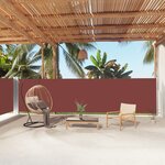 vidaXL Auvent latéral rétractable Marron 160x1000 cm
