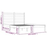 vidaXL Cadre de lit sans matelas blanc bois massif 120x200 cm
