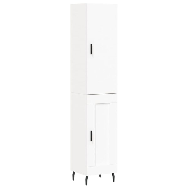 vidaXL Buffet haut Blanc 34 5x34x180 cm Bois d'ingénierie