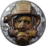 Monnaie FIREFIGHTER Real Heroes 1 Kg Kilo Argent 100$ Cook Islands 2021 (PRÉCOMMANDE)