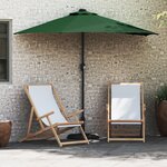 vidaXL Parasol de jardin Vert 294 x 150 x 223 cm tissu