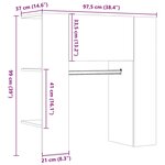 vidaXL Armoire de couloir chêne artisanal 97 5x37x99cm bois ingénierie