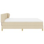 Lit Box Spring vidaXL avec Matelas - Crème - 180x200 cm - Tissu
