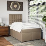 vidaXL Sommier à lattes de lit avec matelas Cappuccino 120x200 cm