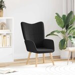 vidaXL Fauteuil relaxant Noir 62 x 67 x 95.5 cm tissu