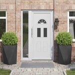 vidaXL Jardinière 2 Pièces Noir 50 x 50 x 75 cm Acier