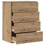 vidaXL Buffet chêne artisanal 60 x 39 x 80 cm Bois d'ingénierie