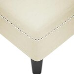 vidaXL Fauteuil long avec coussin et accoudoir droit crème velours