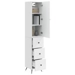 vidaXL Ensemble de Meubles 2 Pièces Blanc brillant 34 5 x 34 5 x 90 cm