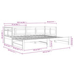 vidaXL Lit coulissant Bois de pin solide 2x(90x200) cm