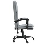 vidaXL Fauteuil inclinable de bureau Gris clair Tissu