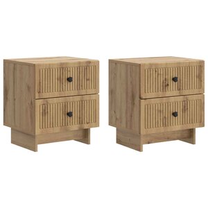 vidaXL Cabinet de chevet 2 pc Chêne artisanal 43 x 34 5 x 47 5 cm