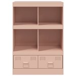 vidaXL Buffet haut rose 67x39x95 cm acier