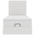 VidaXL Cadre de lit ottoman avec matelas blanc 90x190 cm similicuir