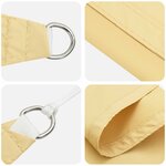 vidaXL Voile d'ombre Sable 6 x 2 5 m 100   polyester Oxford