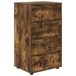 vidaXL Armoires de rangement 2 Pièces Chêne fumé 60 x 48 x 105 cm
