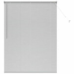 vidaXL Store de Fenêtre avec des rideaux Manuel Argent Aluminium